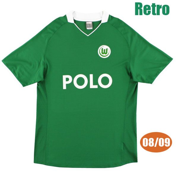 

08 09 wolfsburg retro kit soccer jerseys dzeko 2008 2009 vfl wolfsburg misimovic grafite la campionessa classic maglie da calcio, Gray