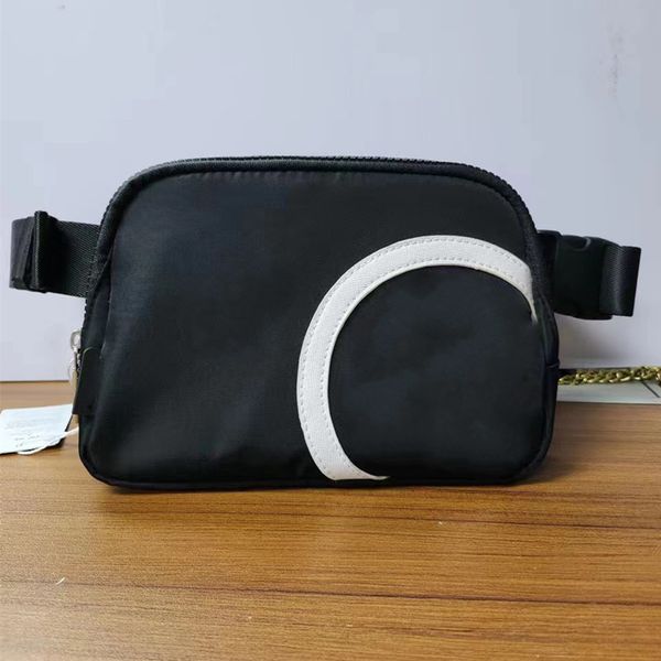 

ll outdoor belt bags women men waist bag with metal gym elastic adjustable strap zipper fanny pack 7 colors