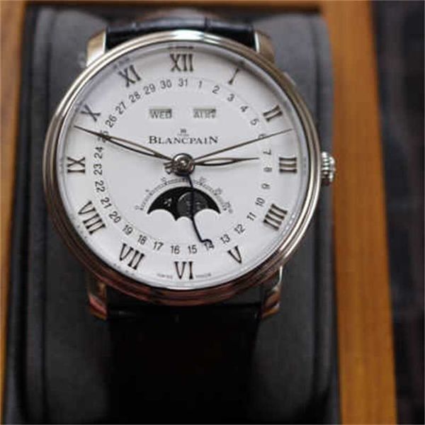 

phase multifunctional italian mondphasen watch moon om baopo cowhide 6654 watch band men's business luxury watch zi4f, Slivery;golden