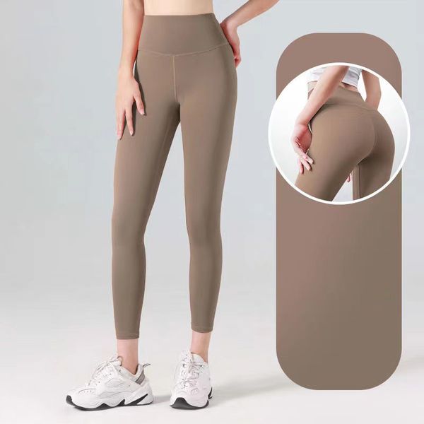 

designer womens pant leggings yoga knee length women gym legging high waist pant elastic fitness lady outdoor sport