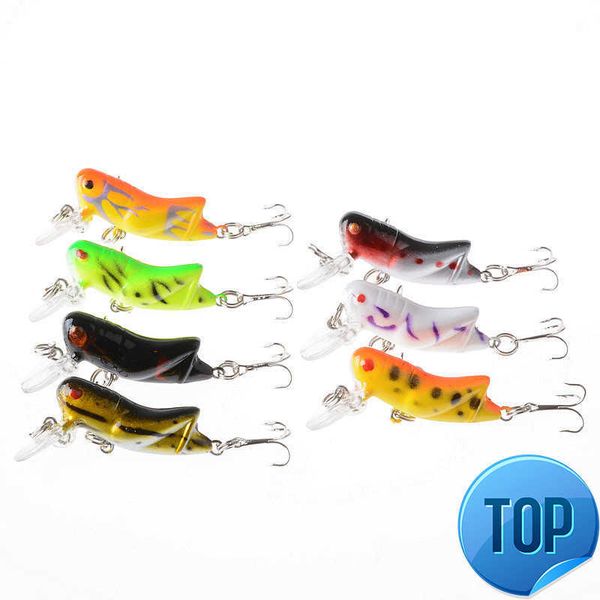 

1pcs insect bionic fishing lure 45mm4.1g grasshopper minnow hard baits squid artificial swim baits bass carp pike fishing tackle