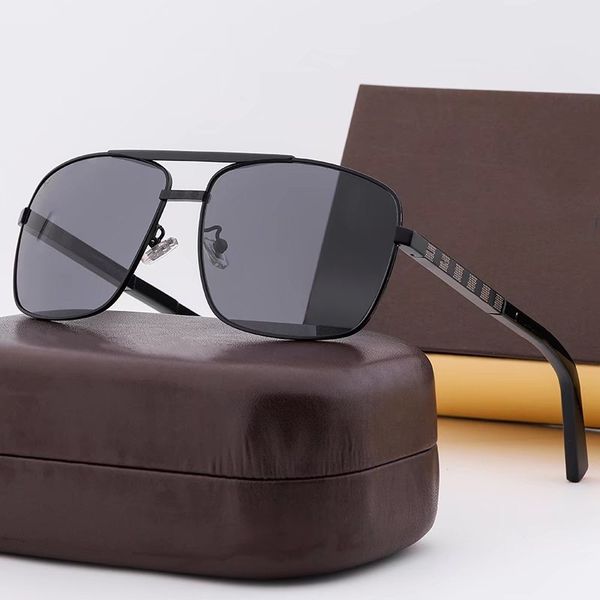 

l0948piece fashion sunglasses glasses sunglasses designer men's ladies brown case black metal frame dark lens, White;black