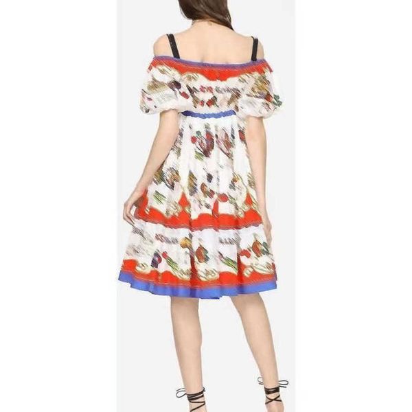 

23ss designer brand women skirt womens printed suspender dress with waist thin one-shoulder dress womens clothing a1, Black;gray