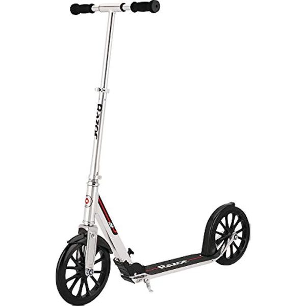 

a6 kick scooter for kids ages 8 extra tall handlebars longer deck 10 urethane wheels anti-rattle technology for riders up to 220 lbs