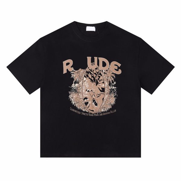 

men's plus tees & polos round t-shirt plus size neck embroidered and printed polar style summer wear with street pure cotton sd64d, Black;brown