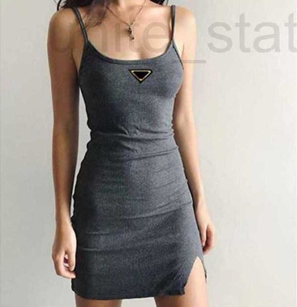

casual dresses popularnew woman sleeveless with thin sling summer womens slim dress designer women long tees s-2xl a01 vplb, Black;gray