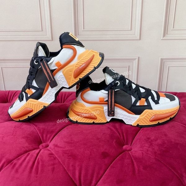 

2023 new ashion brand soft calf leather sneakers shoes white black rubber platform sole men women
