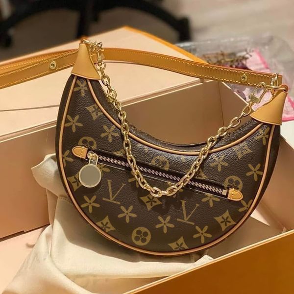 

cross body clutch bag loop m81098 half moon women's mens luxury designer croissants underarm the new purses genuine leather crossbodys