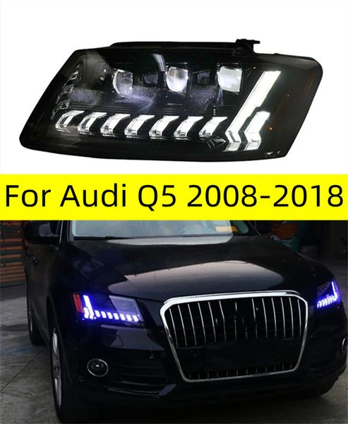 

car led headlight assembly for audi q5 20 08-20 18 led daytime running lights high beam turn signal front lights