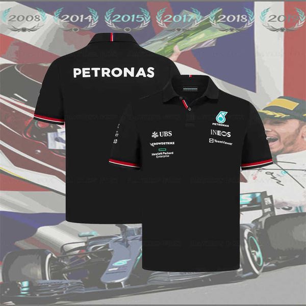 

t-shirts f1 racing team petronas motorsport formula one car fans sports polo shirt lapel button summer quick dry 43wme, White;black