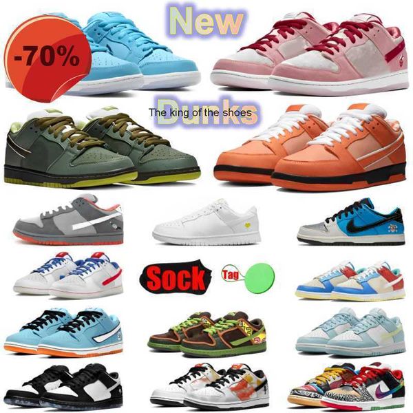 

og 2023 latest rabbit with box dunks low shoes triple pink purple lobster club 58 dog golf platform sneakers valentines day chunky dunky sb