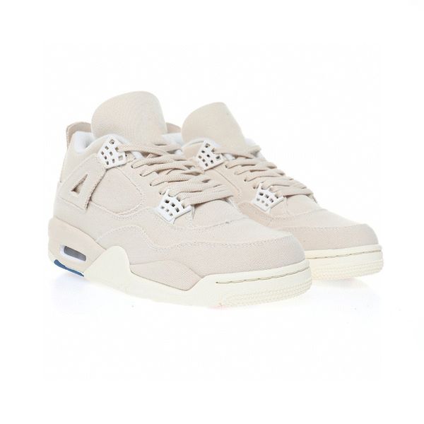 

basketball designer shoes jumpman 4 retro blank canvas men casual lifestyle shoes with original box