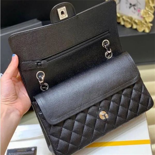 

10a fashion woman shoulder bag 25cm designer bag sheepskin and caviar skin mini flap bag crossbody bags luxurious designer bags chain bag wi