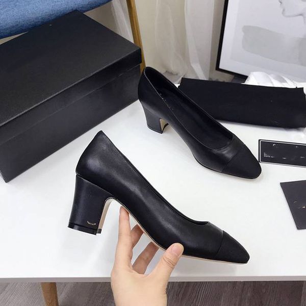 

channel shoes designer dress shoes heels sandals luxury shoes fashion channeles wedding shoes women woman new ccity pumps gsfe, Black