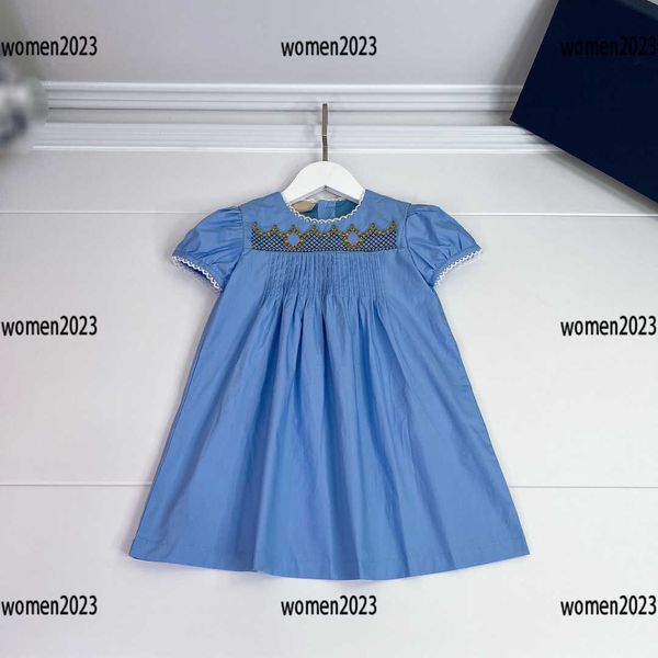 

2023 girls dresses lace lace kids designer clothes embroidery pattern baby summer skirt new arrival size 90-160 cm ing, Red;yellow