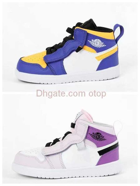 

little toddle kids shoes 1 high flyease blue white yellow sports shoes blasketball shoes 1s mid barely grape td black white rush sports snea