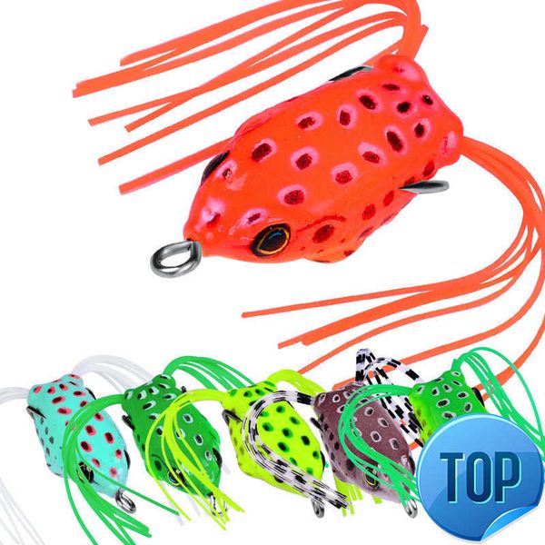 

1 pcs new style 4.1cm 4.5g frog lure soft tube bait plastic fishing lure with fishing hooks ater ray frog artificial 3d eyes