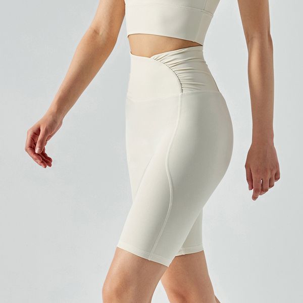 

lu yoga capri pants women's summer tight-fitting shorts thin athletic shorts high elasticity butt-lifting leggings for outdoor cycling