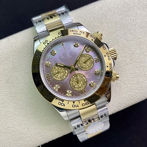 

day with diamonds mens luxury watch automatic mechanism 40mm sapphire mirror 904l stainless steel st9 strap waterproof 100m sports montre de, Slivery;brown