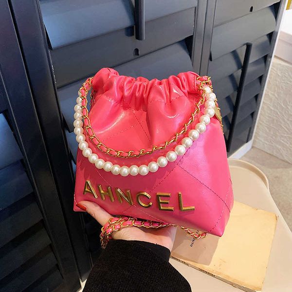 

small garbage bag women's 2023 new fashion tote bag versatile chain wandering bag bucket bag