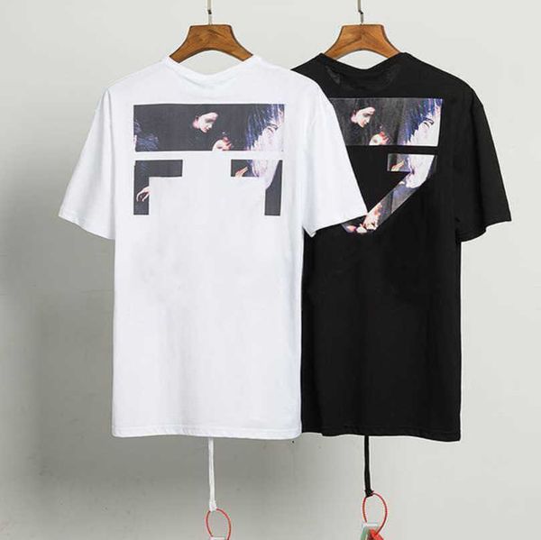 

fashion luxury white men's t shirt designer brand t-shirts back arrow x letters print women t-shirt casual tees hip hop short sleeve co, White;black