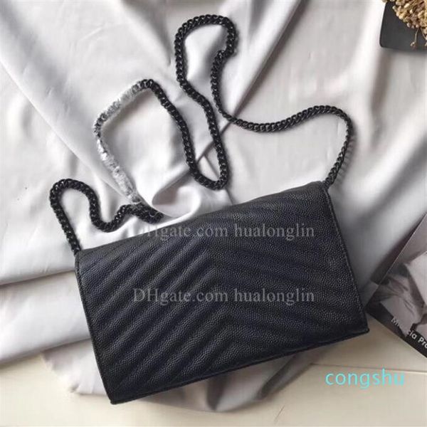 

genuine leather handbag women bag original box messenger shoulder purse chain with card holder slot clutch186h