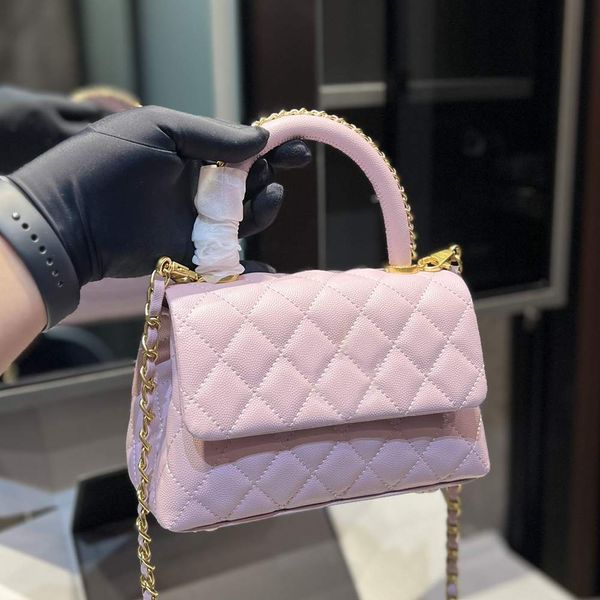 

2023 purse phone crossbody bag designer wallet on a chain gold cc mini handle shoulder bag cavair quilted leather touch screen purses small