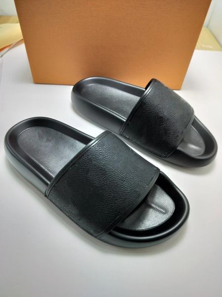 

sandal designer slipper men women slide sandals designer shoes luxury slide summer fashion wide flat slippery thick sandals slipper flip flo, Black
