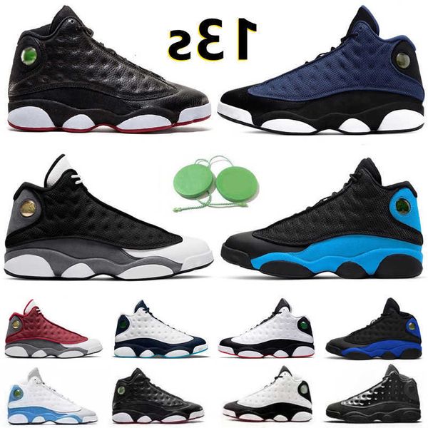 

13 jumpman 13s mens basketball shoes playoffs french brave university blue black flint cat obsidian court purple flint chicago bred men