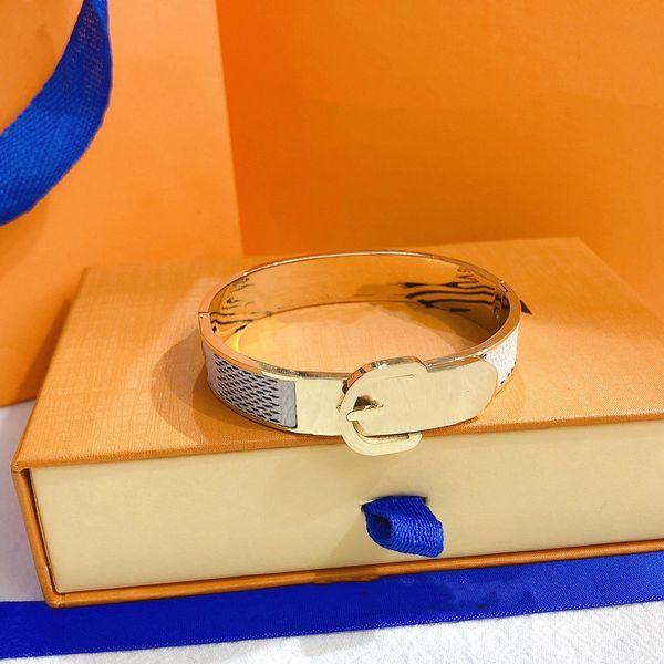 

luxury designer bracelet charm gift hip hop women mens bracelets cuban chain stainless steel cuff bangle couple jewelry, Black