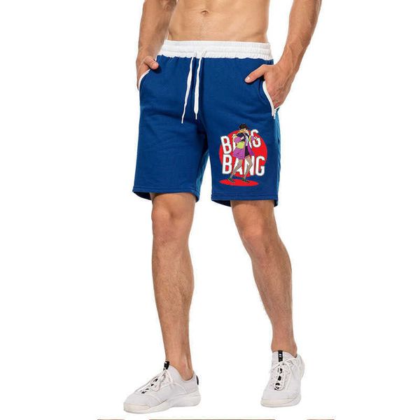 

men's shorts ya boy kongming riman ainime casual shorts loose beach pants, White;black