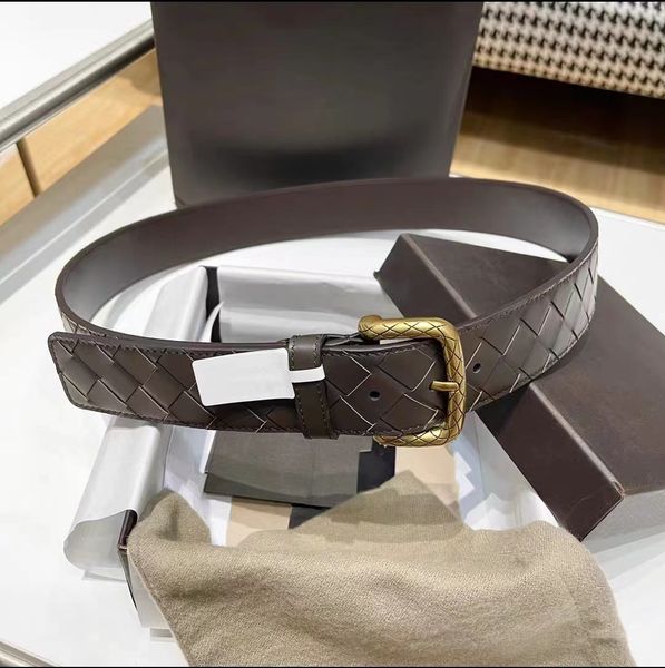 

men's belts luxury designers woven leather belt for mens and womens fashion business casual belts b00887, Black;brown