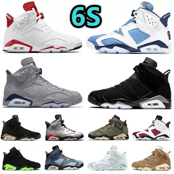 

new 2023 vi 6 6s men basketball shoes designer luxurys casual navy blue electric green bordeaux hare unc infrared white red oreo washed deni