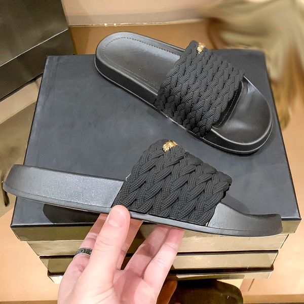 

womens platform heels sandals braided slip on slippers soft and comfortable slide classic black mule summer luxurys flip flops mule ladie de