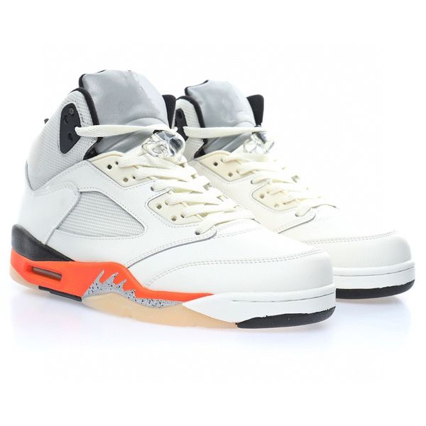 

basketball shoes jumpman 5 total orange og designer women sneakers with original box