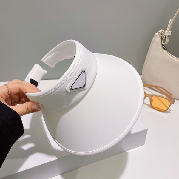 

fashion visors women designer hat summer headless sun shade hat cool straw hat classic canopy hat black white cap adjustable, Blue;gray