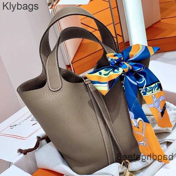 

2023 birkins bags designer bag woman vegetable picotin graffiti locks basket women's leather large capacity portable bucket hw72