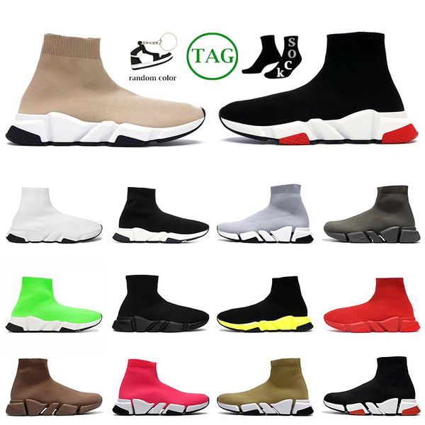 

2023 women mens designer sock shoes fashion flat casual socks trainers black white blue beige knit outdoor sports luxury loafers vintage pla