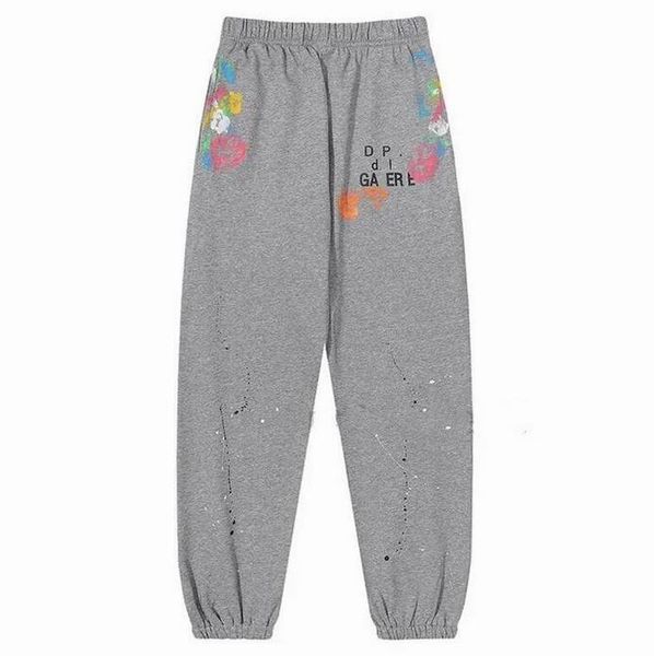 

men's pants 2023 galleryse depts mens womens sweatpants galleryes dept speckled letter print mans couple loose versatile casual straigh, Black