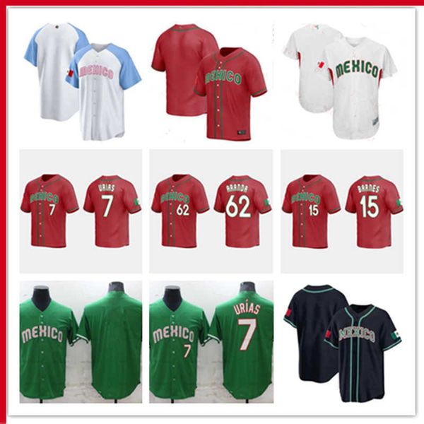 

custom 2023 team mexico baseball jersey julio urias austin barnes joey meneses randy arozarena rowdy tellez luis urias fernando valenzuela a, Blue;black