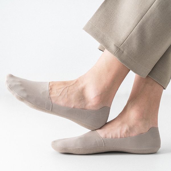 

men's socks can be tailored 2 pairs non-slip invisible skin patch solid colored socks breathable and sweat-absorbent, Black