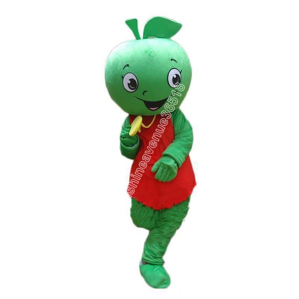 

new green apple mascot costume cartoon anime theme character carnival adults size christmas birthday party outdoor outfit suit, Red;yellow