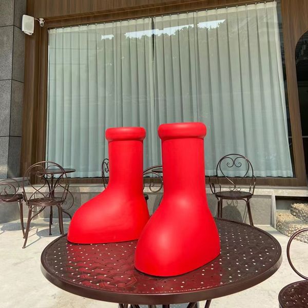 

trendy designer big red boots mschf iron wall astro boy ins net celebrity eva foam shoes, Black
