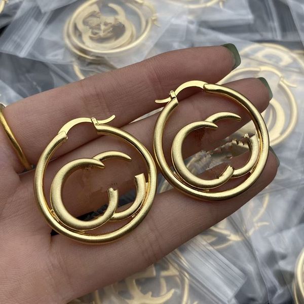 

designer huggie earring letter double g logo stud earing luxury women fashion hoop jewelry metal ggity crystal pearl earring cjeweler women&, Golden;silver