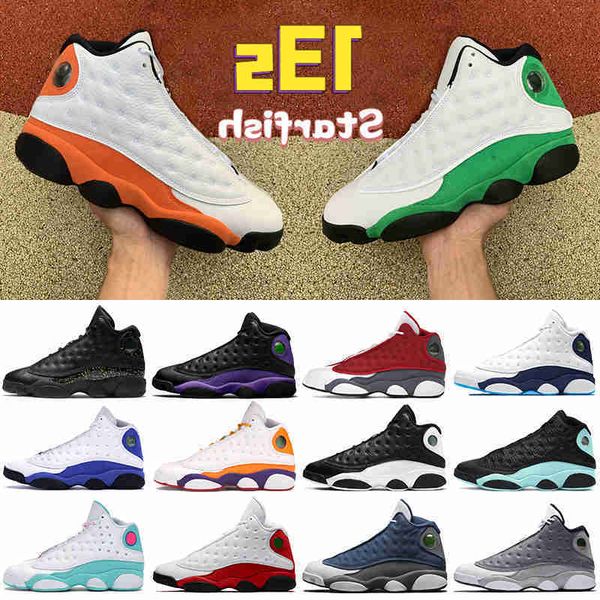 

13 2021 13s men basketball shoes starfish black court purple obsidian red flint lucky soar green mens women sneakers us 5.5-13