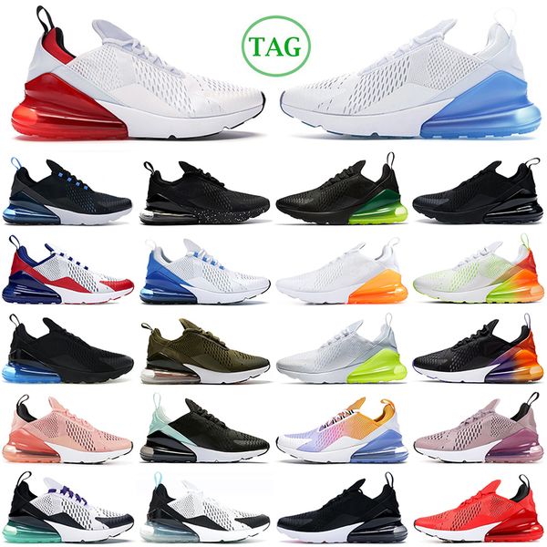 

270 running shoes mens womens rainbow tea berry violet black volt core white university blue orange men women outdoor trainers sneakers walk