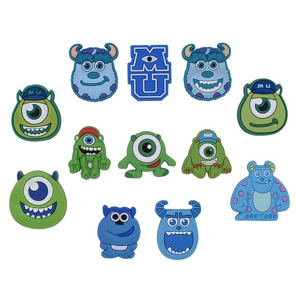 

anime charms wholesale childhood memories green monsters funny gift cartoon charms shoe accessories pvc decoration buckle soft rubber clog c, Blue