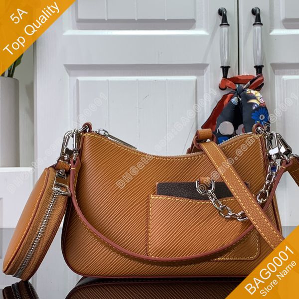 

marellini bags handbag leather hobos lady shoulder bag m20998 cross body plain circular zero wallet mirror with box b422 bag0001 5a quality