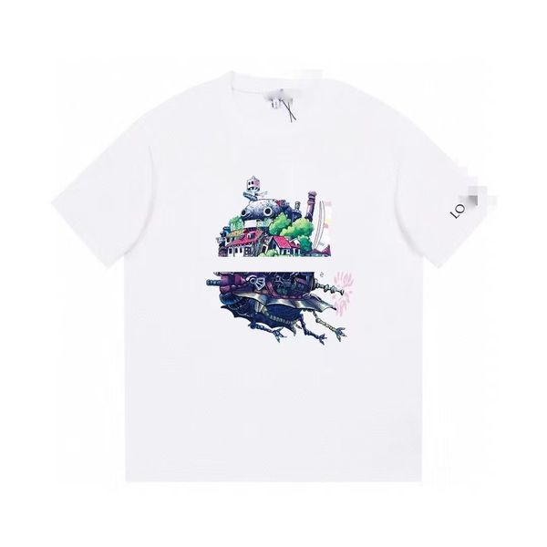 

mens designer t shirt rhude castle printing cotton mans tees street shorts sleeve clothes tshirts size s-5xl, White;black
