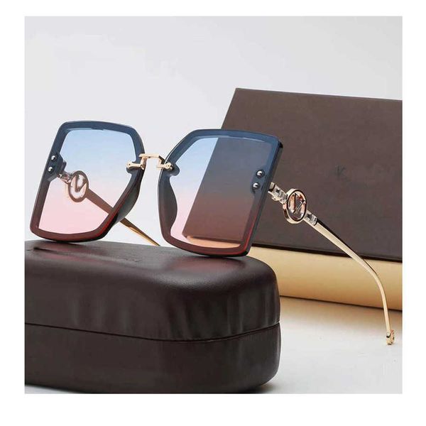 

2023 new brand luxury loiv sunglasses square women's designer temperament polarized uv proof strong light glasses channel sunglass, White;black